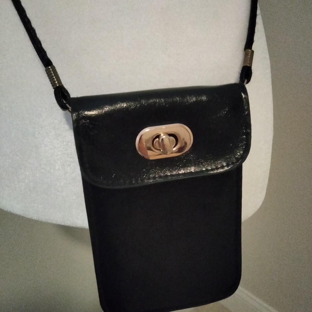 Black cross body phone purse bag